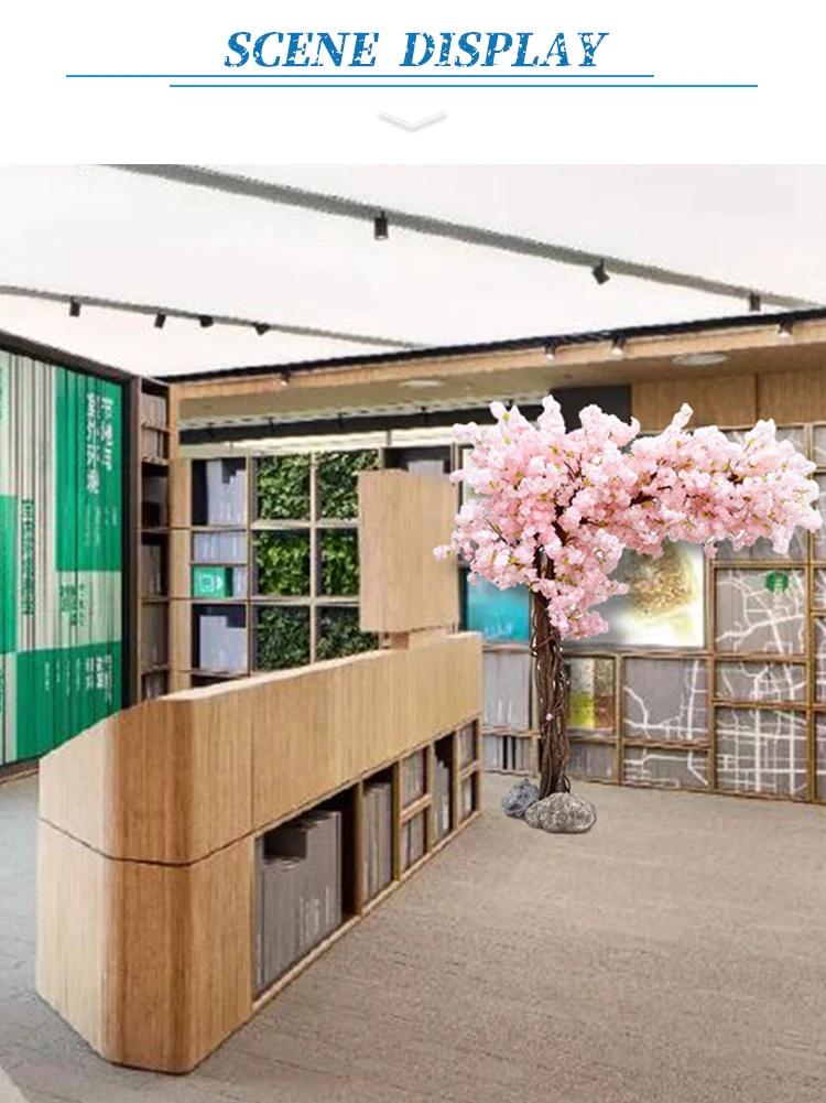 Cheap Artificial Light Pink Plants Flower Branches Backdrop Decoration Red Silk Cherry Blossom Tree