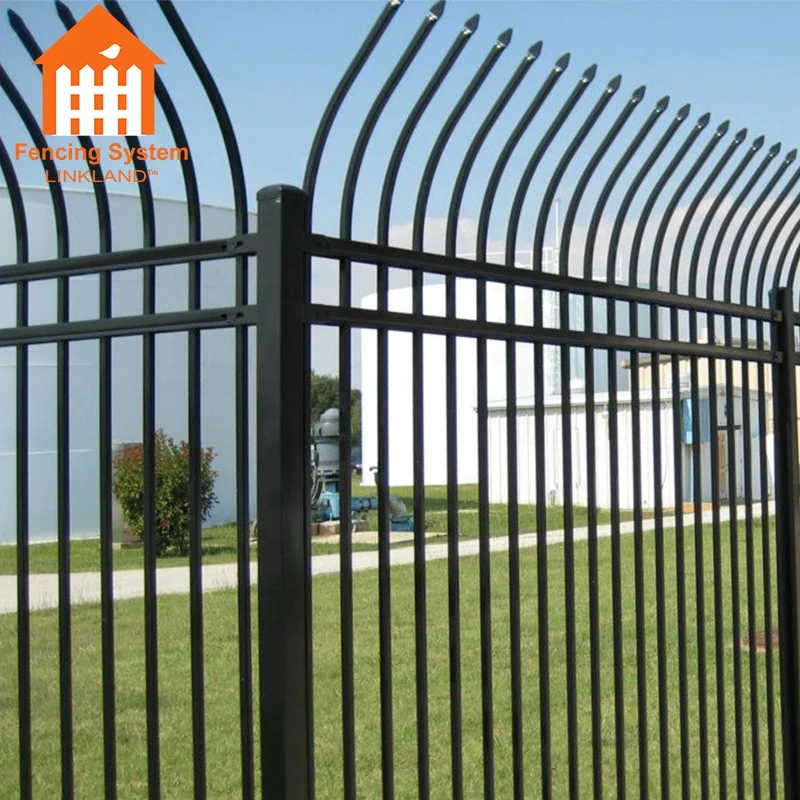 Steel spear top wrought iron ornamental fence