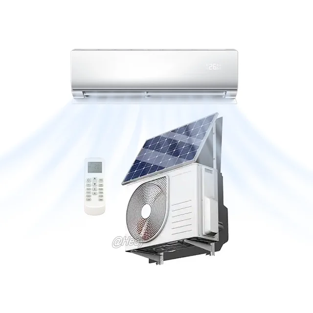 Solar panel system air cooling AC DC Hybrid powered inverter solar air conditioner