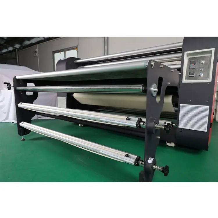 Automatic pneumatic pressure control roll to roll heat transfer press t-shirt printing machine