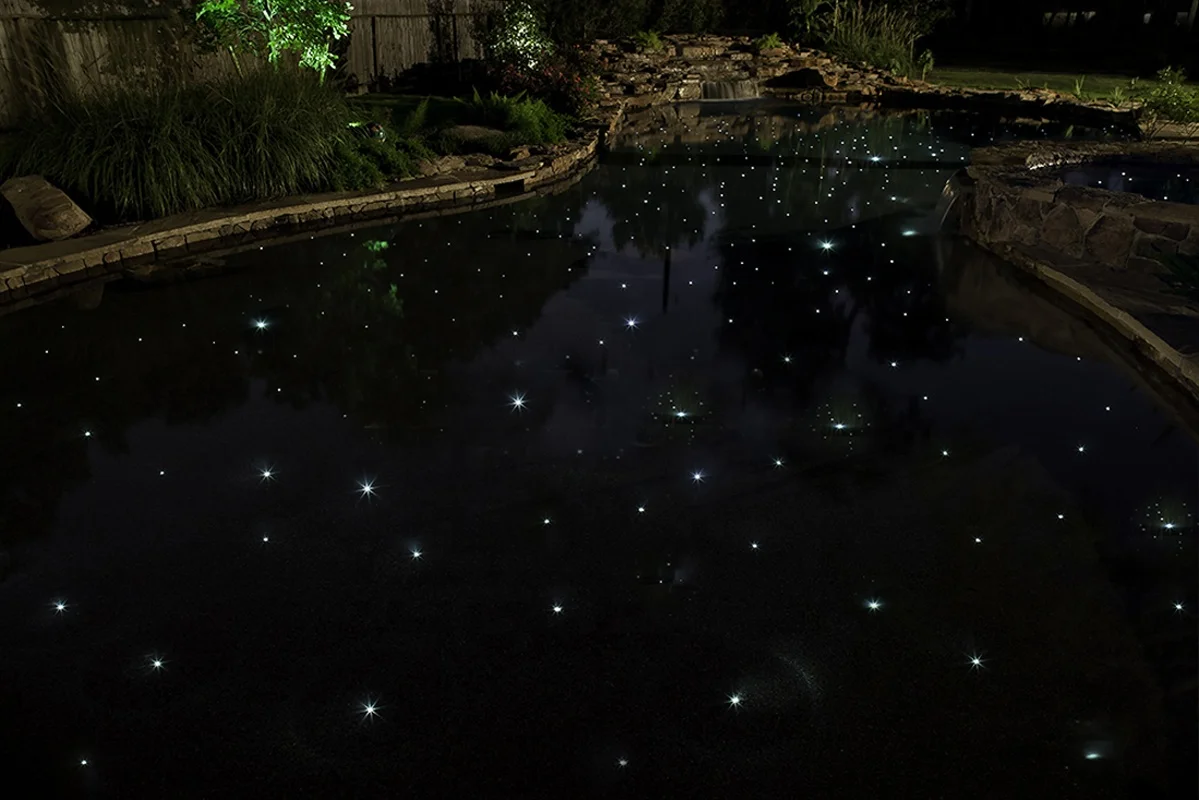 Pool Floor Internet Celebrity Ground Starry Sky Fiber Optic Lighting Kit-5W RGB Light Source +80PCS 2M End Glow Optical Fiber