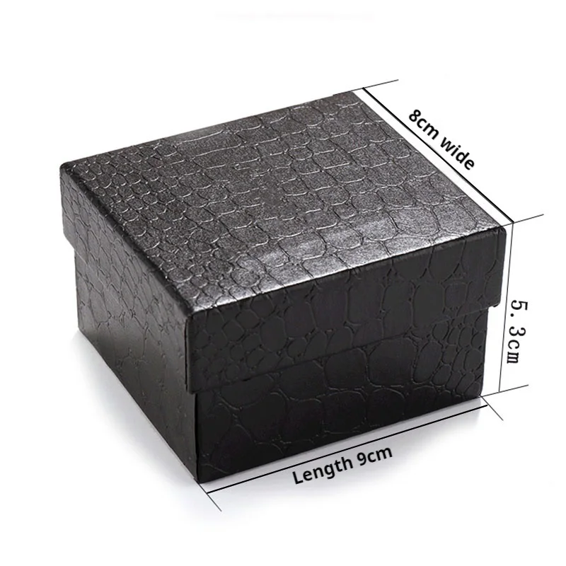 Wholesale Custom Logo Cardboard Watch Box Cheap Storage Case for Jewelry Set and Gift Watches Made of Paper Crocodile pattern