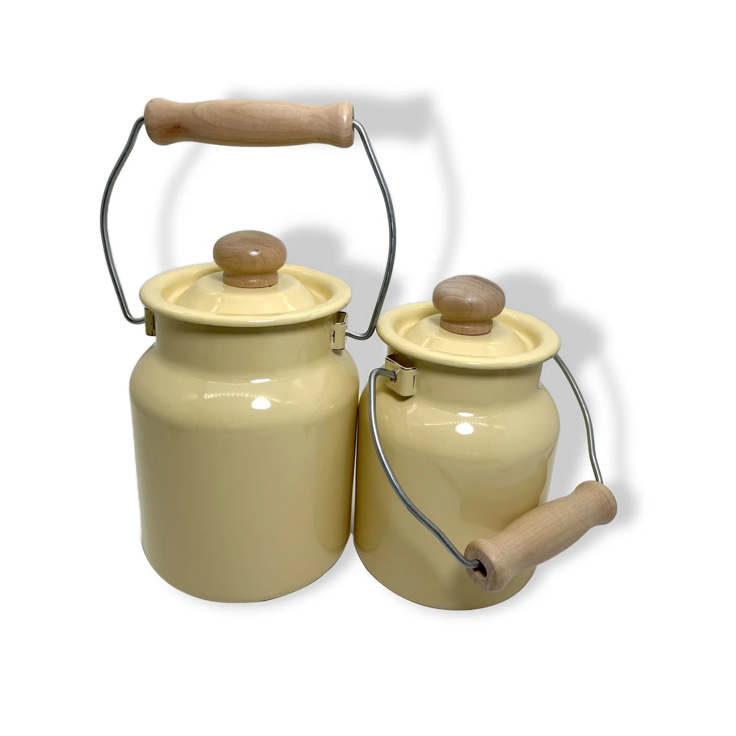 Wholesale Barrel Tea Cans Enamel Bucket Carbon Steel Milk Can 40 Liters Bucket with Spigot