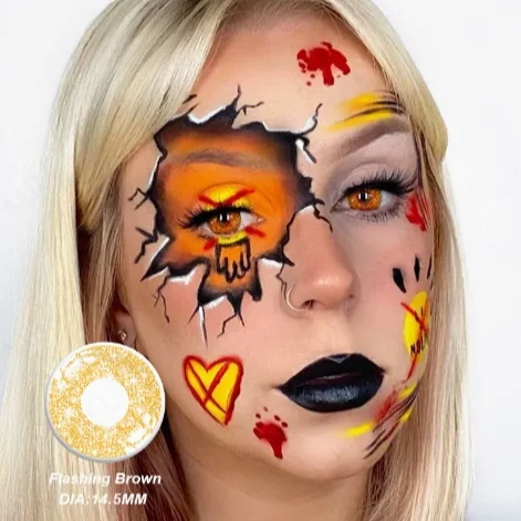 VIA LETVASS 3 TONE Magic Anime Sharingan Halloween Customize Wholesale Cheap Soft Contact Lenses