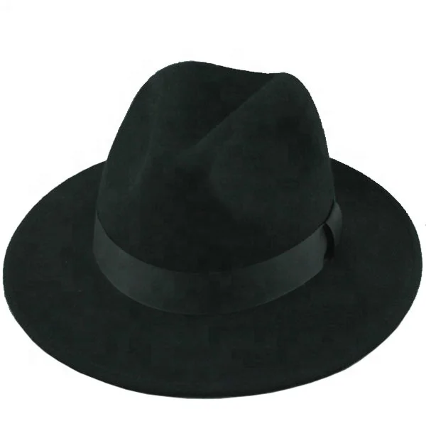 competitive pricing 100% Australian wool black felt hat