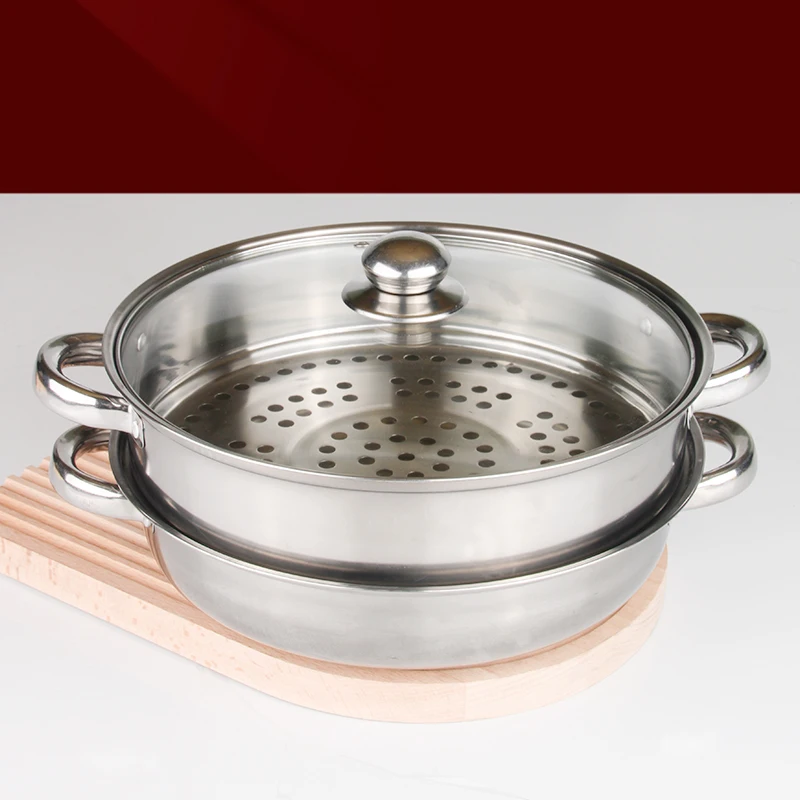 High Quality Multi-Layers Stainless Steel Steamer Pot Steam Cooking Pot Cookware With Steel Handles