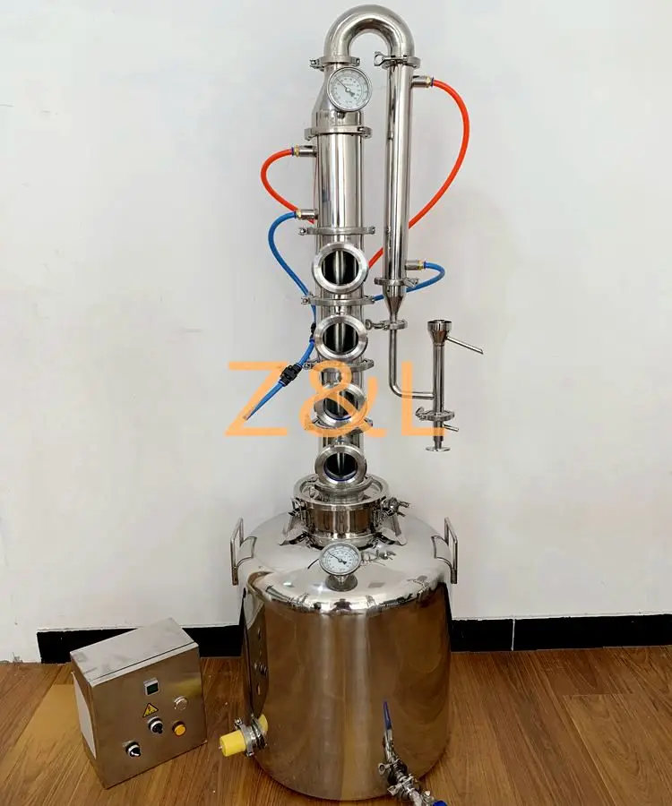 stainless steel distillation unit 100 lit destilation equipment alcohol distiller 96 % alcohol