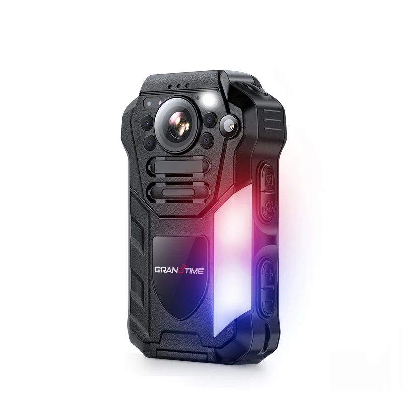 Grandtime 2022 Tech AI voice broadcast face recognition 4G wireless HD Camcorder Waterproof Android LED Body Camera