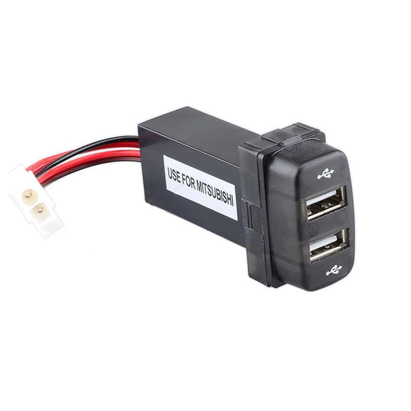 Dual USB Car Charger Power Adapter  For Mitsubishi Pajero  V97 V93 V87