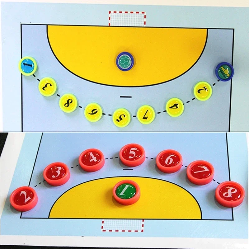Portable Handball Tactical Board Basketball Board Tactic Foldable PU Handball Basketball Game Board Training Clipboard referee