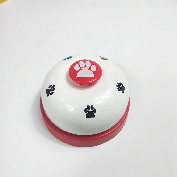 Color footprints fun press the bell dog trainer food bell pet trainer dog training supplies