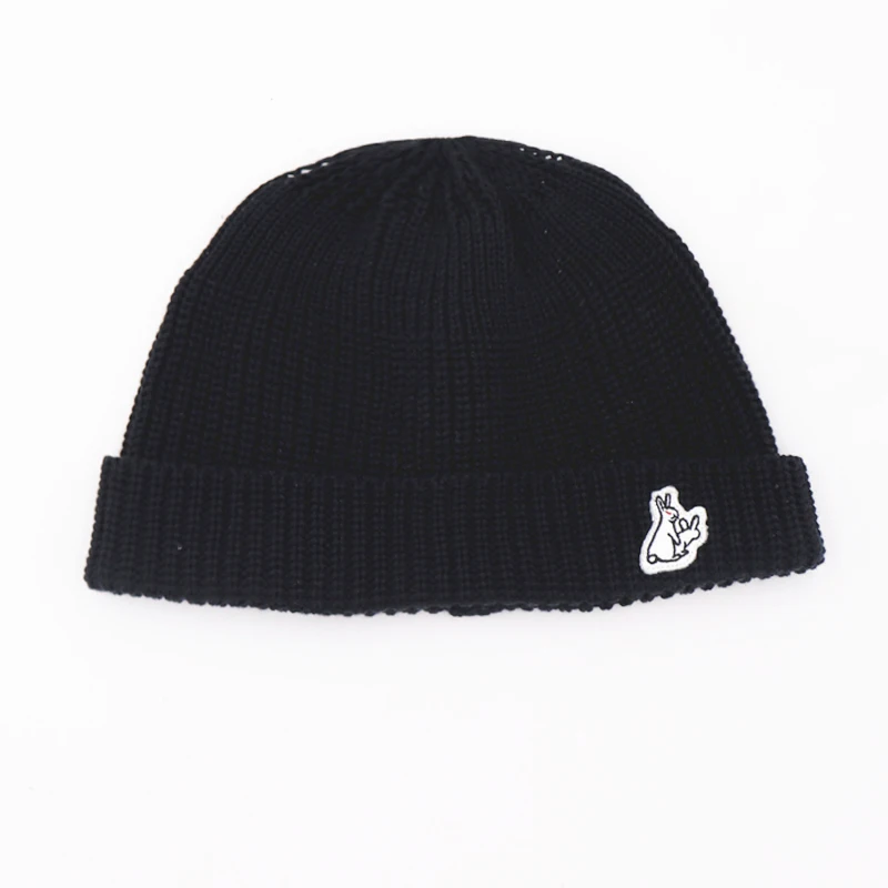New Style Acrylic Custom Logo Knit Beanie Caps With All Kind Of Color Cotton Winter Beanie Hat with custom logo