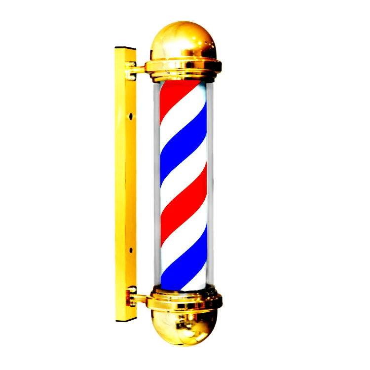 Black and white barber pole for salon shop Hair barber equipment Durable Led salon pole for sale