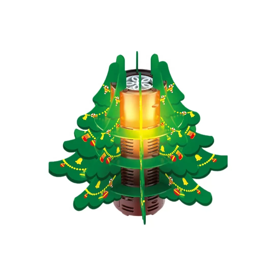 Electric Christmas tree bubble machine outdoor toy DIY card board with 100ML bubble water Bubble Making Toy Machine