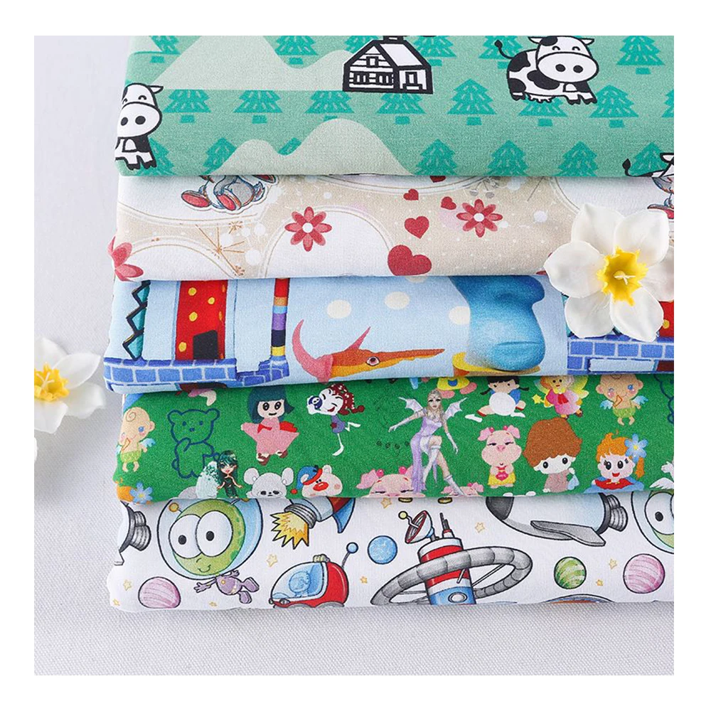 95% бамбук 5% Спандекс Трикотажная Ткань Горячая популярная удобная на заказ цифровая печать бамбуковая трикотажная ткань для рубашек