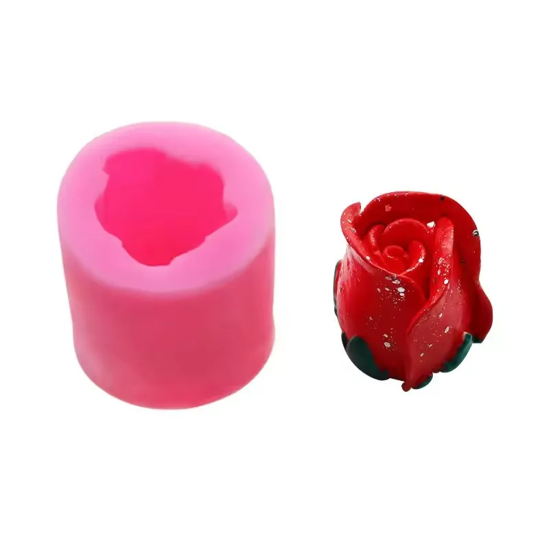 Y302 Handmade Rose Flower incense Candle Silicone Mold