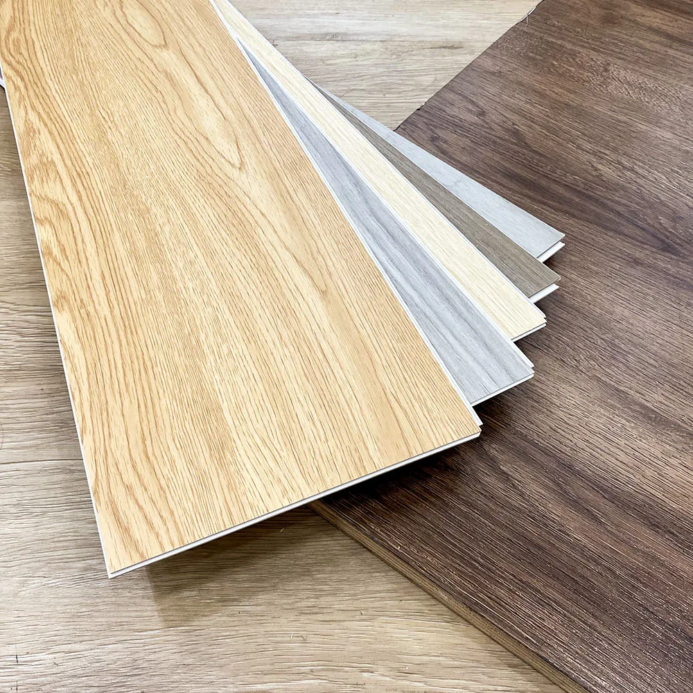 Interior waterproof 4 mm 5 mm 6 mm 8 mm wood grain rigid core pvc plastic floor interlocking latch spc vinyl flooring