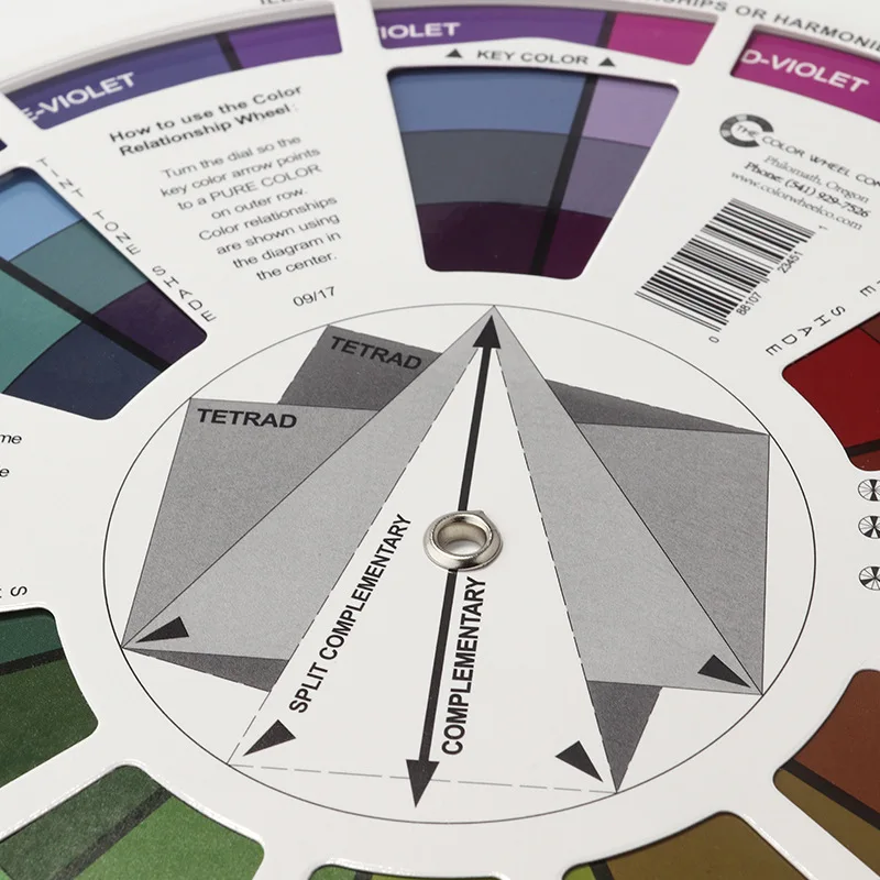 Цветное колесо карта руководство по смешиванию цветов бумага татуировки боди-арт вращающийся инструмент профессиональная цветная обучающая татуировка для ногтей