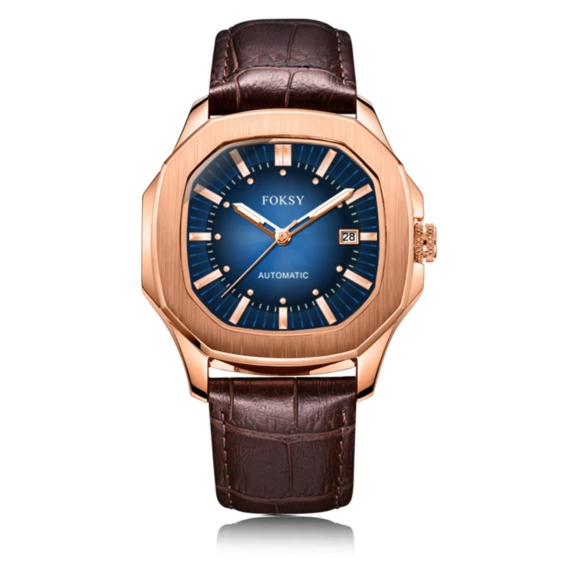 OEM Custom Luxury Mechanical Automatic Date Window Proking Brand Watch with factory price