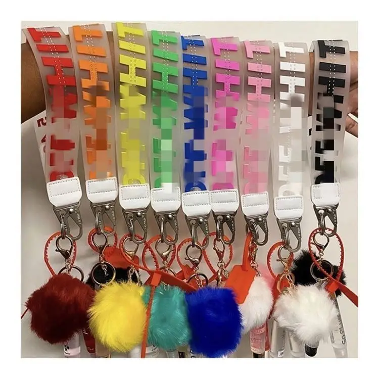 custom logo Low MOQ o ff white keychain