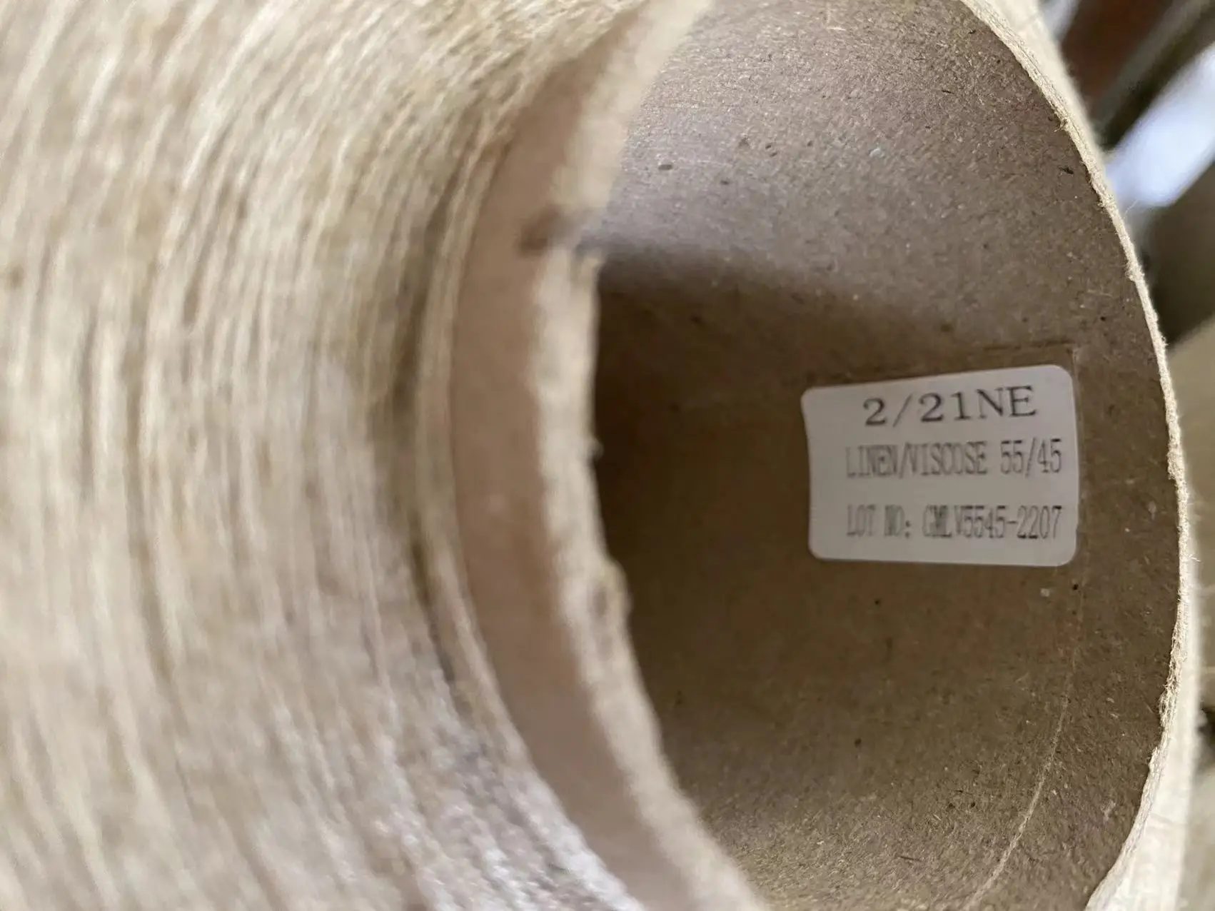 Лидер продаж льняная пряжа NE21/2 лен/вискоза 55/45 для вязания