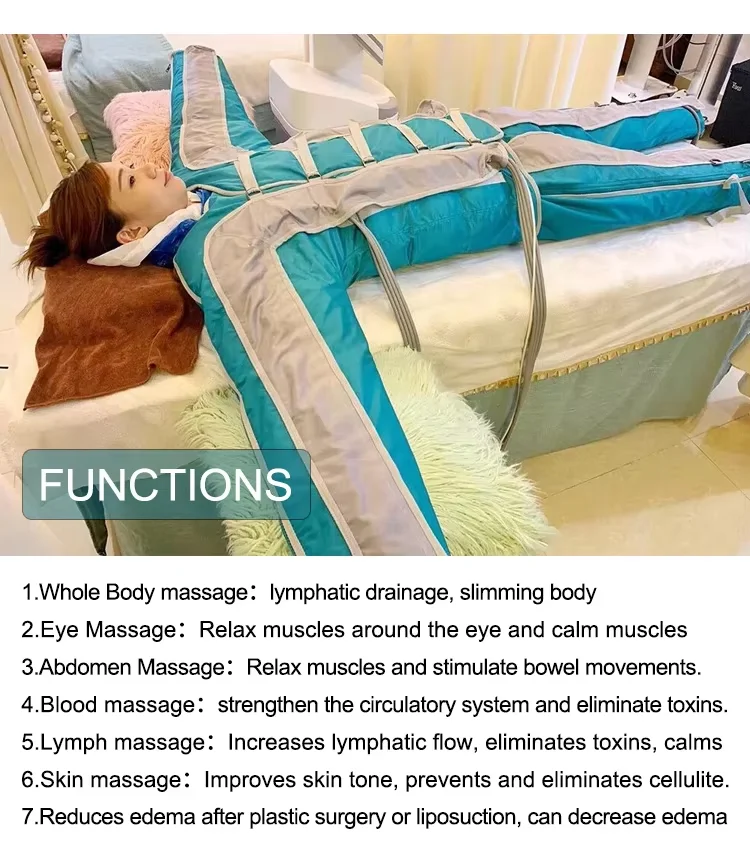 Pressotherapy Body Slimming Air Pressure Therapy Body Massager Lymphatic Drainage Machine