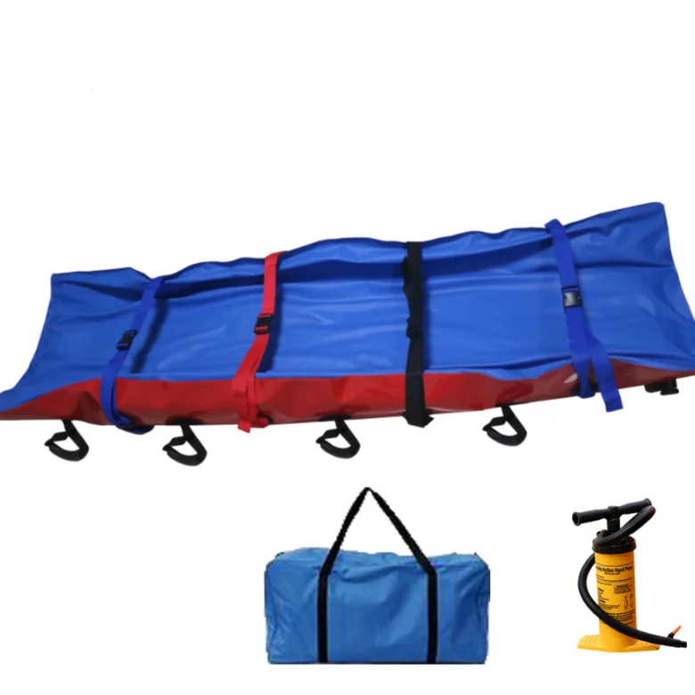 Folded Rescue medical inflated first aid full body vacuum soft mattress war preparedness stretcher
