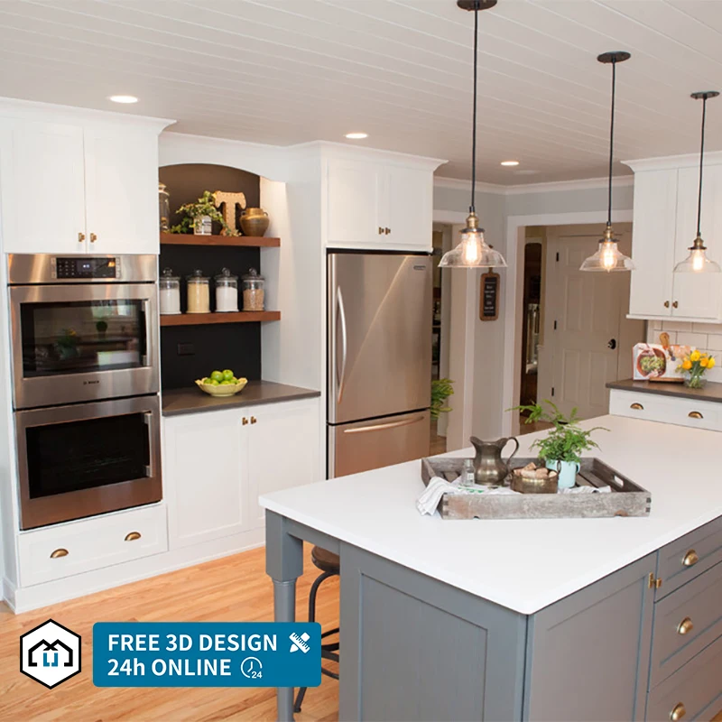 Interior design Home design L Shaped Modular Design Luxury Black Matt Lacquer Modern Kitchen Cabinet