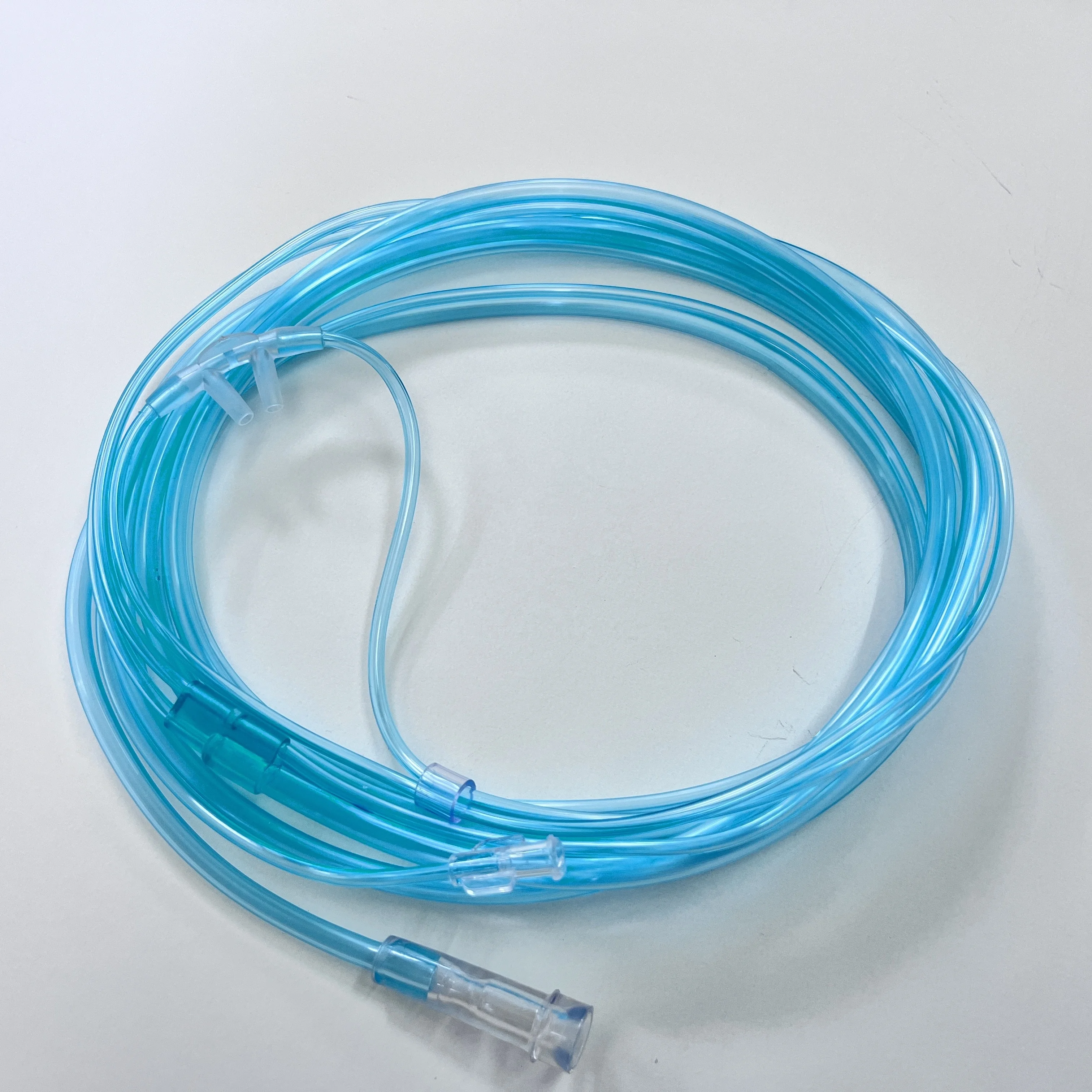Medical PVC O2 and CO2 Sampling Nasal Cannula with Luer Lock Nasal Cannula