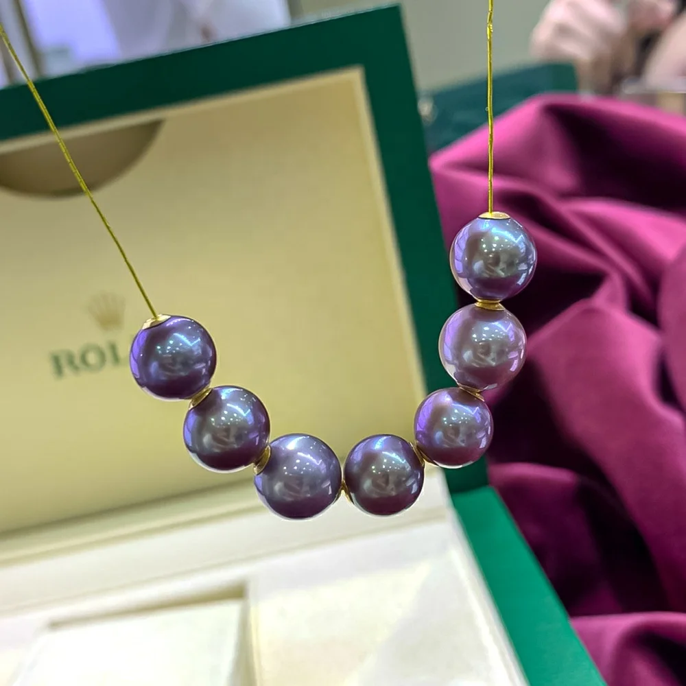 ПЕРФОРИРОВАННОЕ ожерелье из золота g18k, 11-12 мм, 5 А