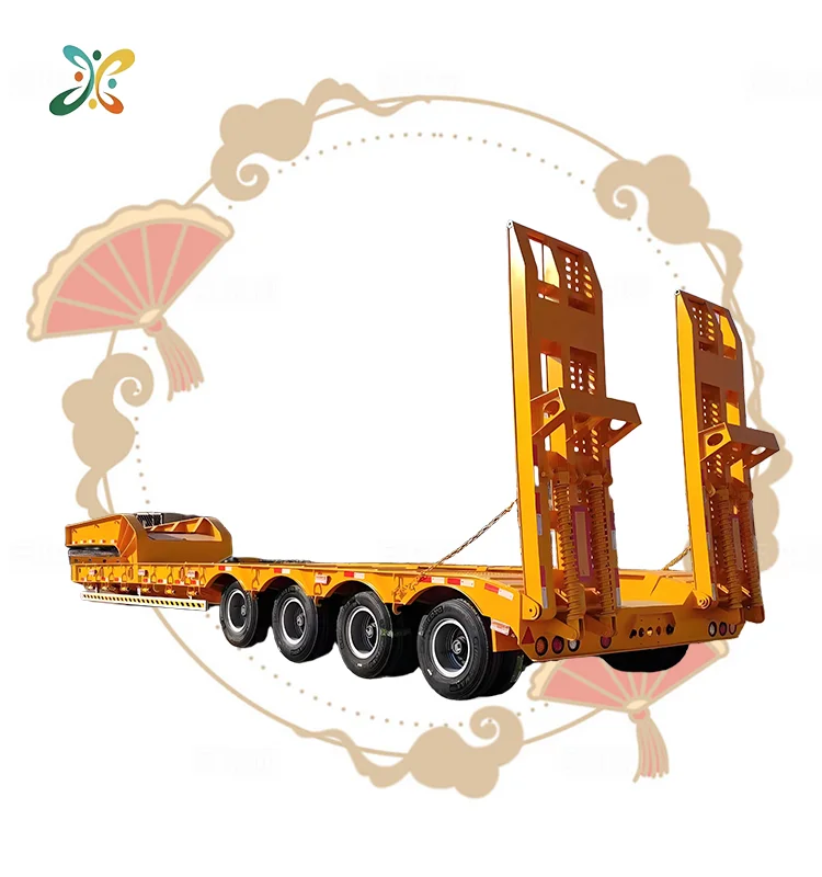 Heavy Duty 10 Axle 100 Ton Extendible Semi Trailer Transport Construction Machinery Lowbed Truck Trailer