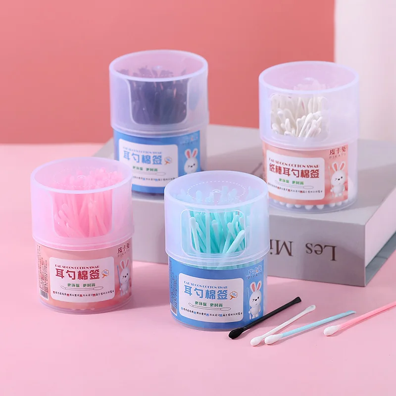 Бумажные палочки 2 в 1, ватные палочки для ушей, детские одноразовые ватные палочки для чистки ушей