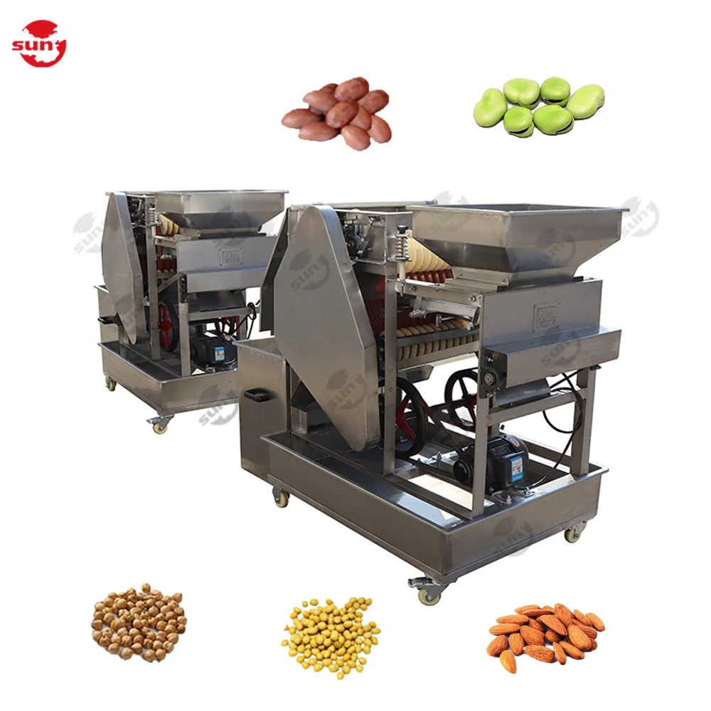 Safe and reliable wet groundnut almond peeling machine soybean broad bean peeler lentils chickpea skin removing equipment