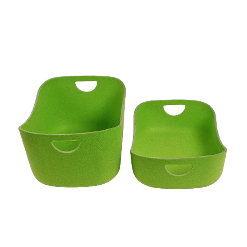 OEM high quality polyester felt fabric durable colorful toy storage felt basket box with handle home storage & organization