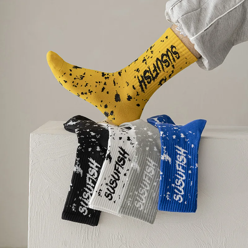 OEM Crew Men Calcetines Wholesale Brand Skateboard Athletic Men Cotton Sports Athletic Customize Logo Custom Design Sock