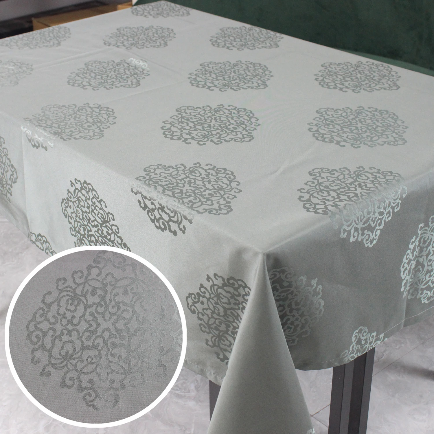 Table Cloth High Quality Polyester Waterproof Digital Printing Tablecloth Rectangle and Round Jacquard Tablecloth