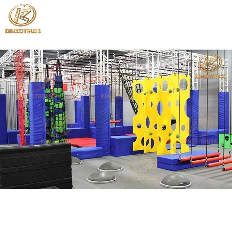 Indoor Gym Equipment Trampoline Park Ninja Warrior Course for Kids