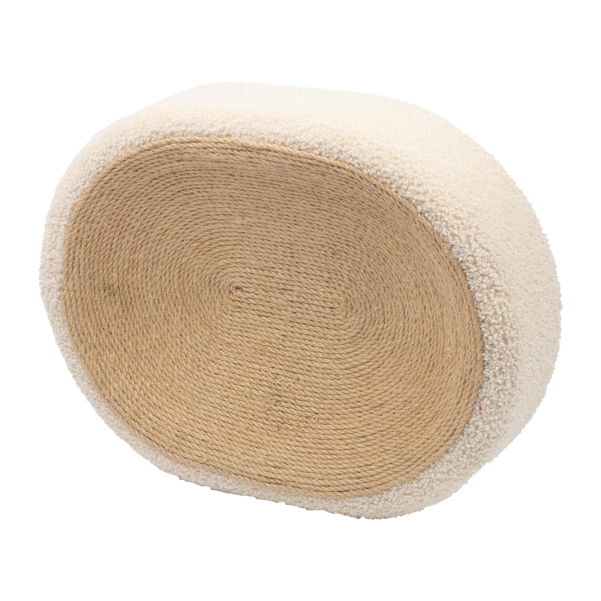 Wholesale Modern Oval Sisal Cat Scratcher Bed Plush Cat Tree for Indoor Cats with Grinding Claw Hot Sale