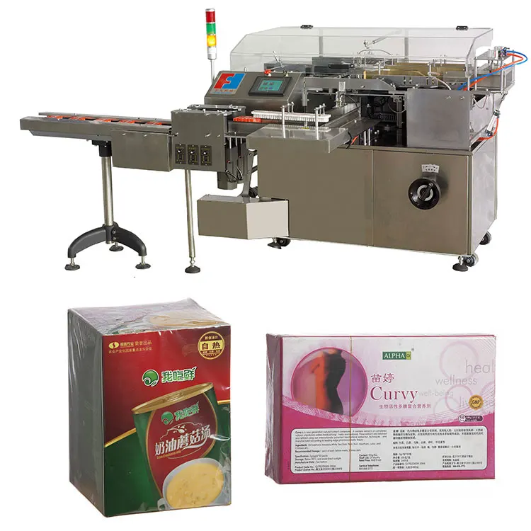 Perfume Playing Card Carton Box Plastic Cellophane Wrapping Overwrapping Machine