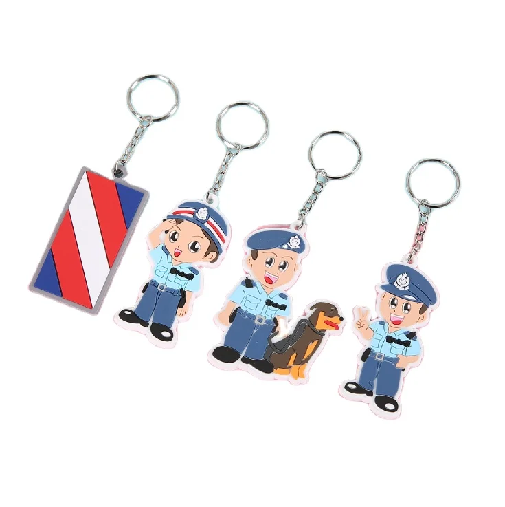 
High quality personalized custom silicone rubber keyring cartoon 3d soft pvc keychain for promotion 