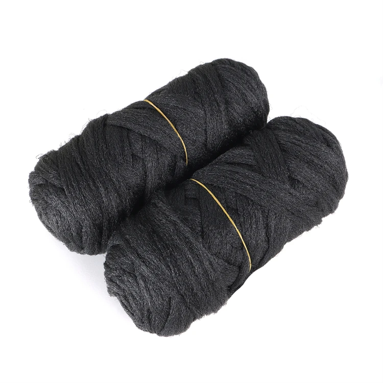 Afro Brazilian Wool Hair Africa locs Low Temperature Flame Retardant Synthetic For Braiding Crochet Braids Hair 70g 23 meters