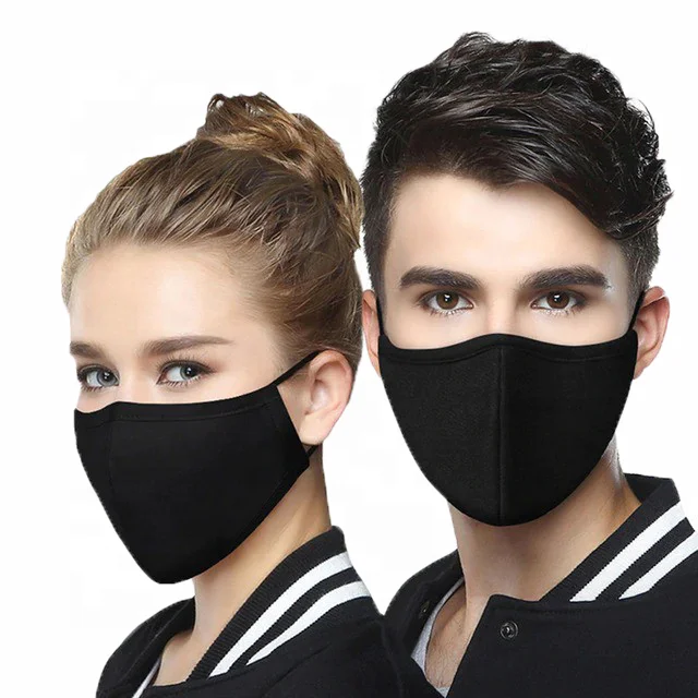 
Custom print dustproof reusable cloth anti dust 3 layer cotton facemask 