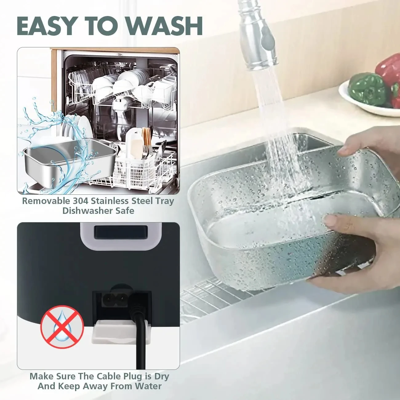 Multifunctional 304 stainless steel electric lunch box Travel home mini electronic heating lunch box self-heating lunch box