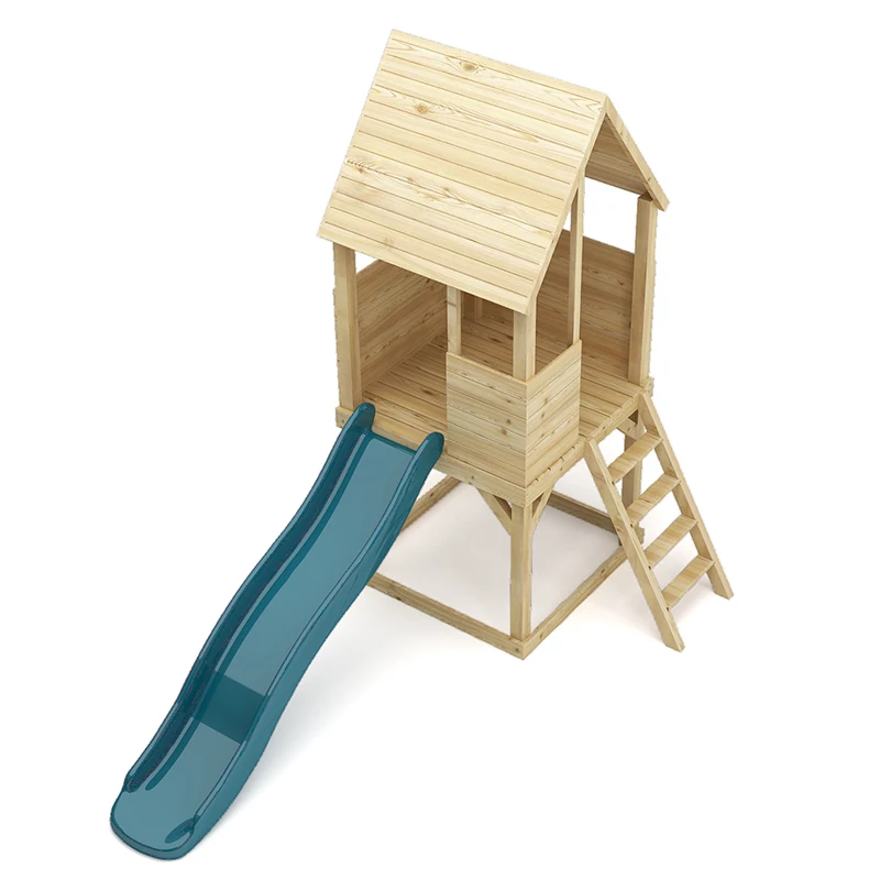 Оптовая продажа, деревянный детский игровой домик с песочным горкой