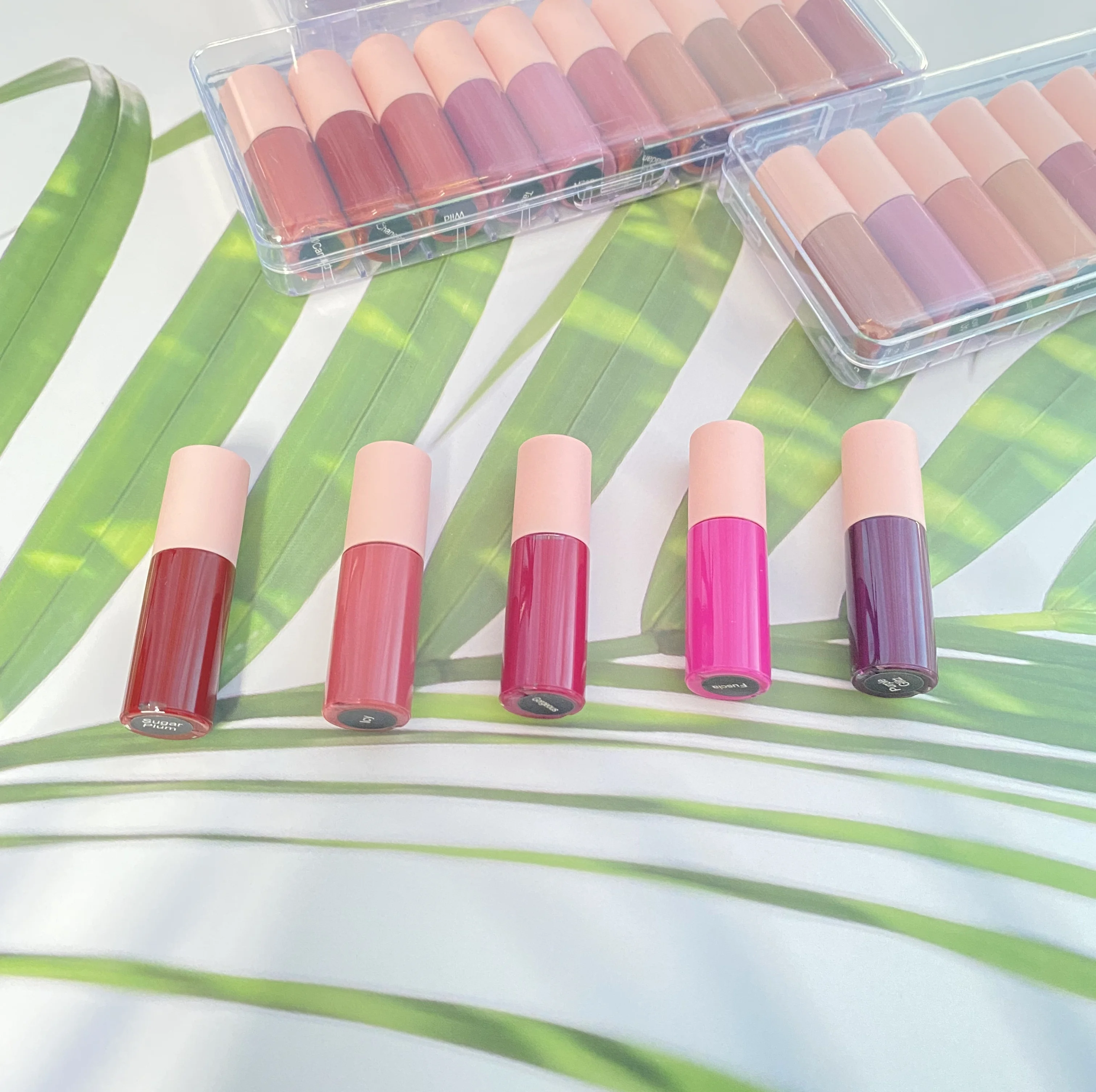 Travel size Lip Gloss Private Label Glossy Vegan Lipgloss mini High Pigment Long-Lasting Lip Gloss