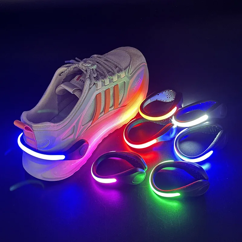 Luminous Safety Led Shoe Clip Light Waterproof Warning Sports Running Light Flashing LED Light Night 80 Luz Led 100 Metros DC 6V