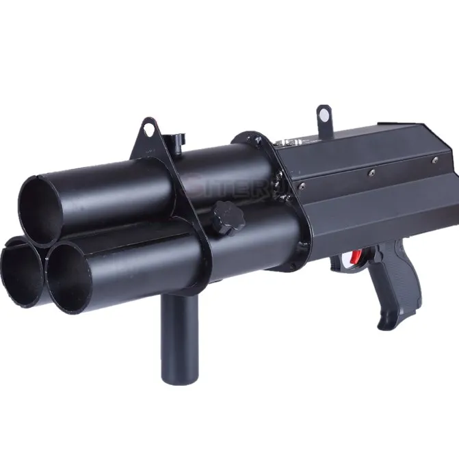 China Novelties Party Popper Confetti Gun Three Head Electric Cannon