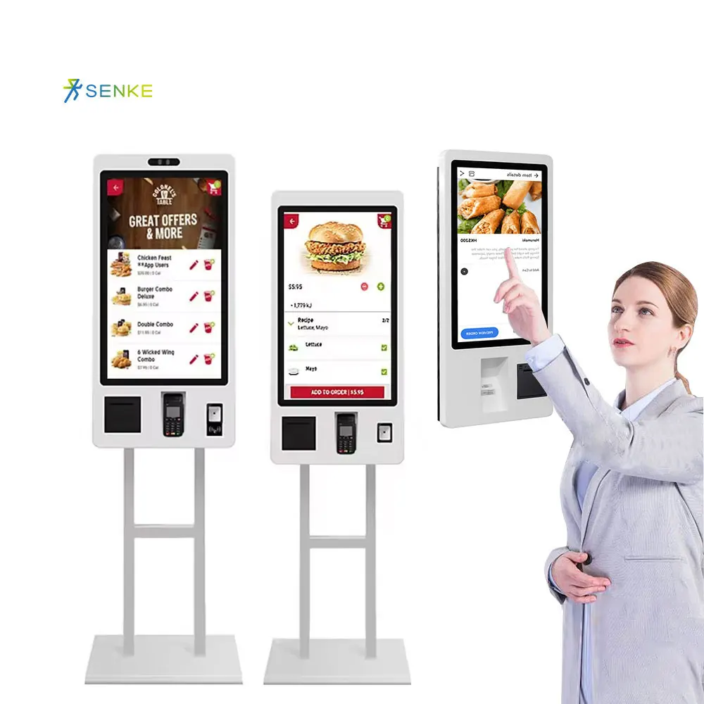 Efficient Self-Ordering Kiosk Restaurant Touch Screen Kiosk Self Service Ordering Machine