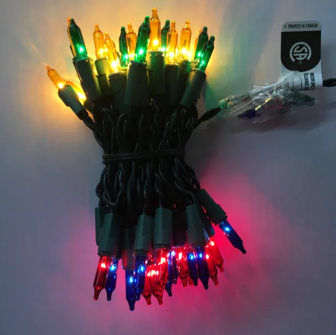 Wholesale CSA Standard 50L  Incandescent Mini String Light For Indoor Christmas Decorative Lights