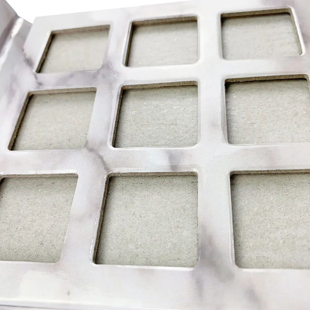 Private Label 9 color Eyeshadow Empty Palette 26mm Empty Eyeshadow Container marble magnetic palette 12 holes